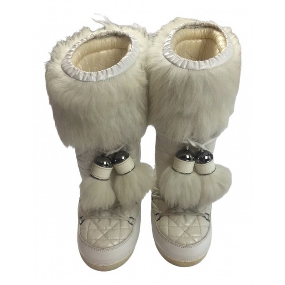 Christian Dior Faux Fur Moon Snow Boots